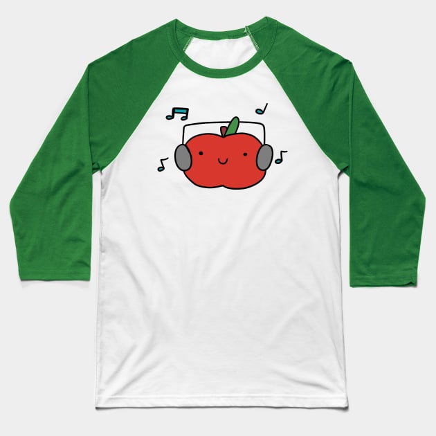 Apple Headphones Baseball T-Shirt by saradaboru